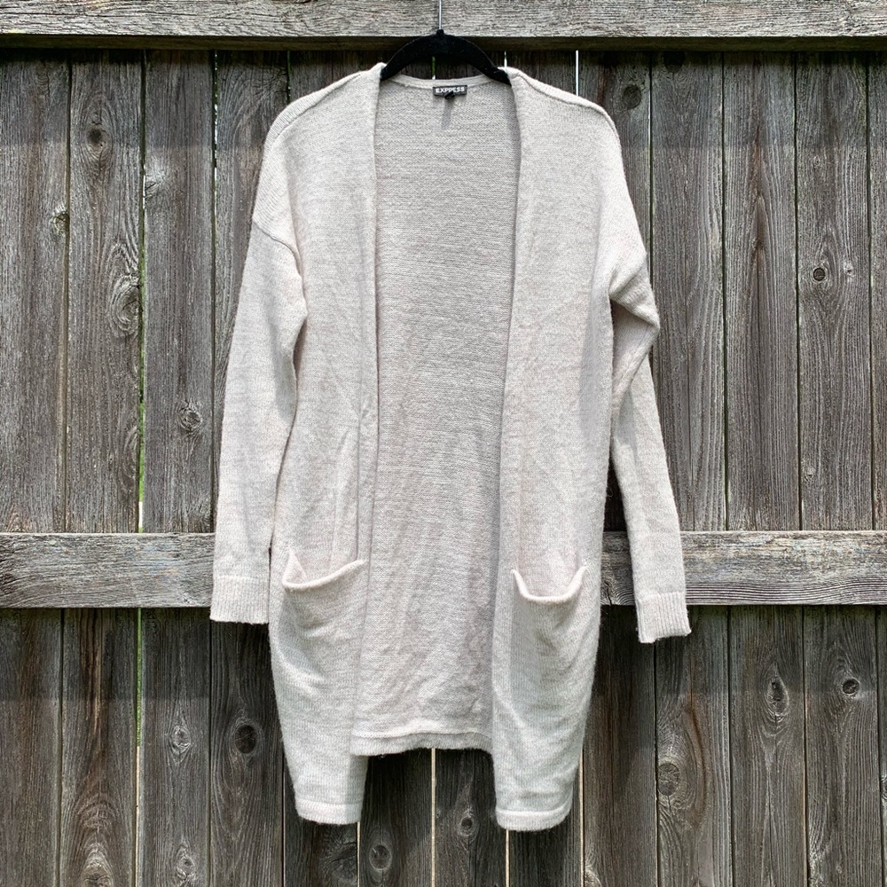 Wool Open Front Express Cardigan